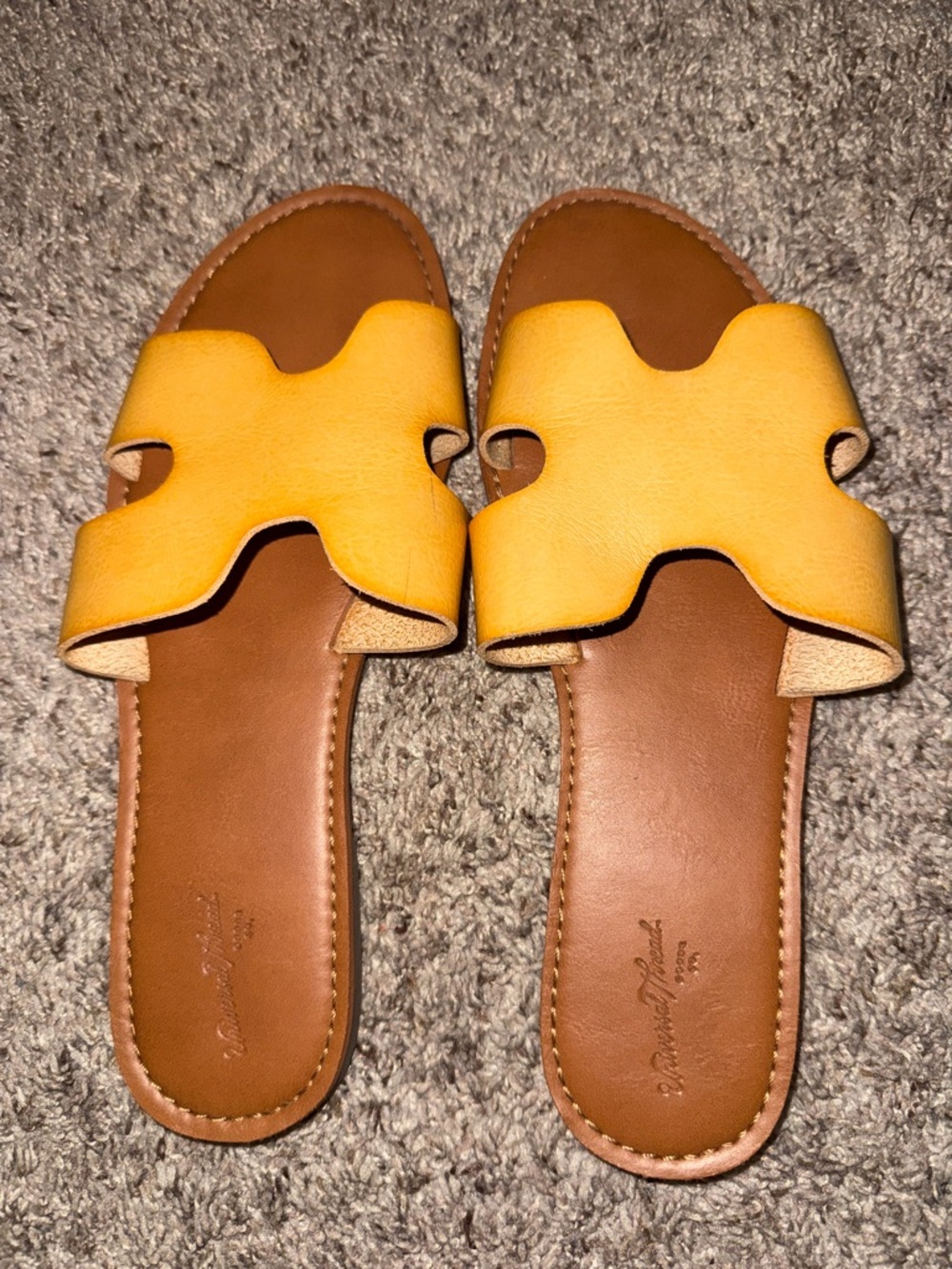 Target Yellow Cutout Slide Sandals